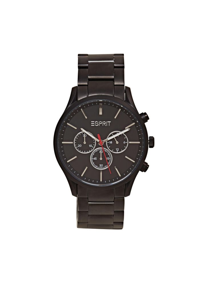Reloj de acero inoxidable con pulsera de eslabones, BLACK, detail image number 3