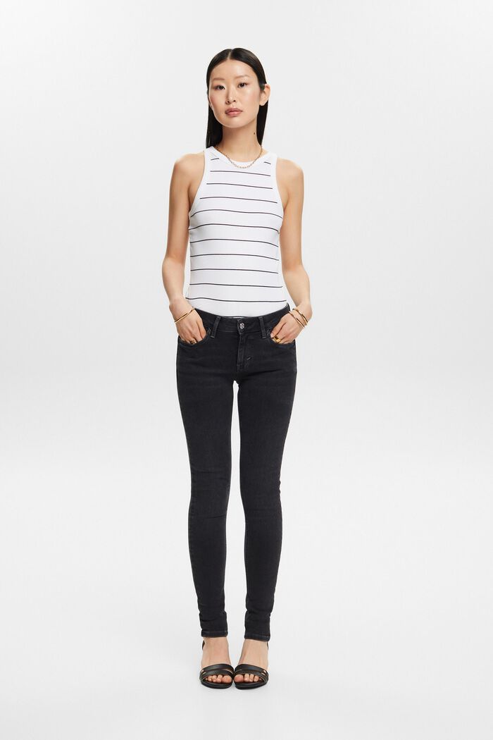 Jeans mid-rise skinny, BLACK RINSE, detail image number 1