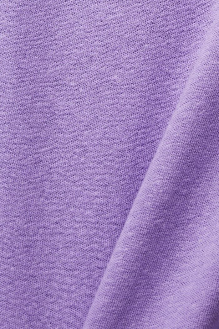 Camiseta de mezcla de lino, PURPLE, detail image number 5