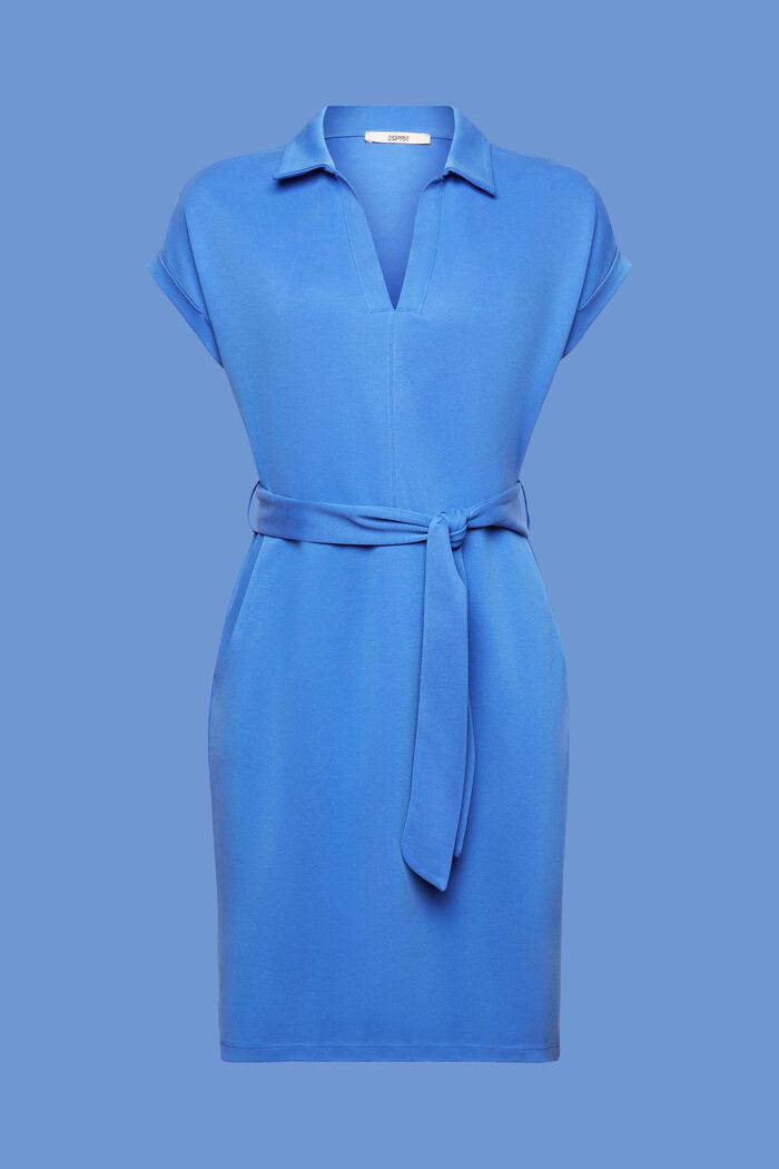 Vestido de punto con cinturón de lazo, TENCEL™, BRIGHT BLUE, detail image number 6