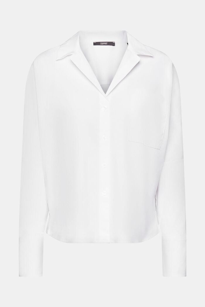 Blusa de popelina, WHITE, detail image number 6