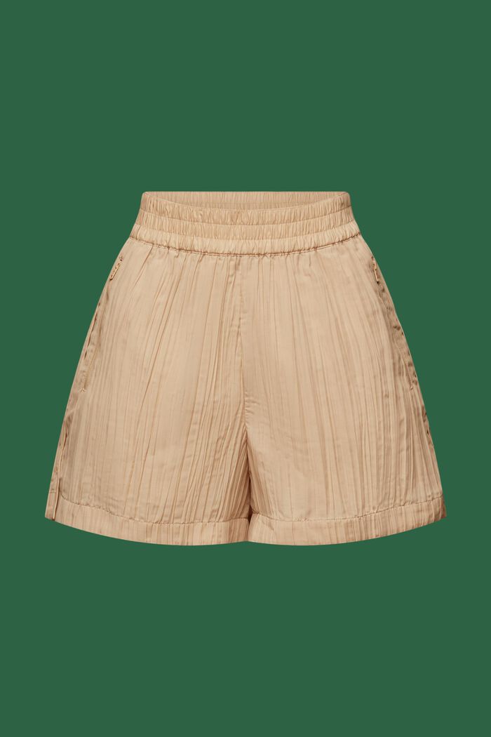 Pantalones cortos de tiro alto con pliegues, SAND, detail image number 5