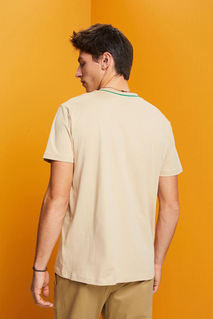 Camiseta de tejido jersey, 100% algodón, SAND, detail image number 3