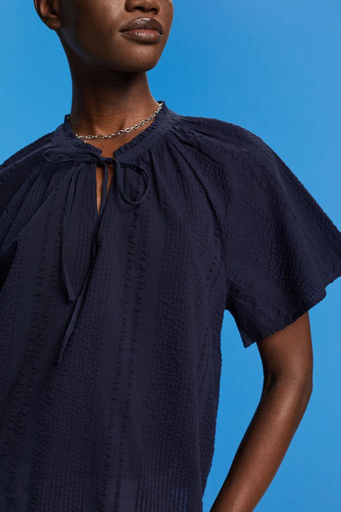 Blusa de algodón, NAVY, detail image number 2