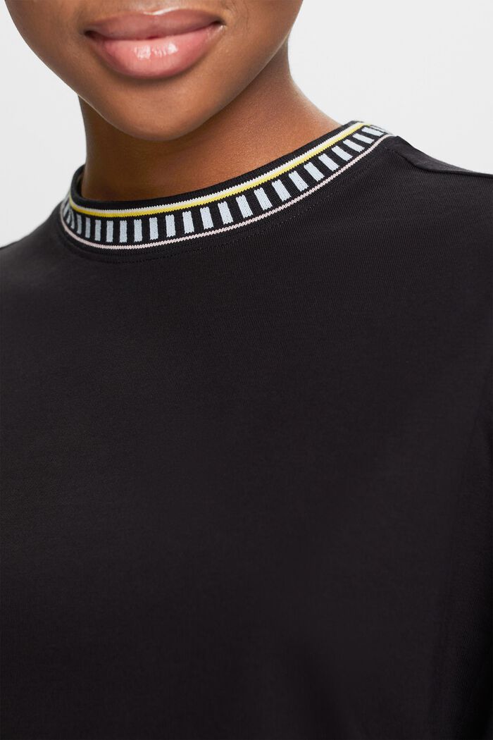 Camiseta con cuello redondo, BLACK, detail image number 3