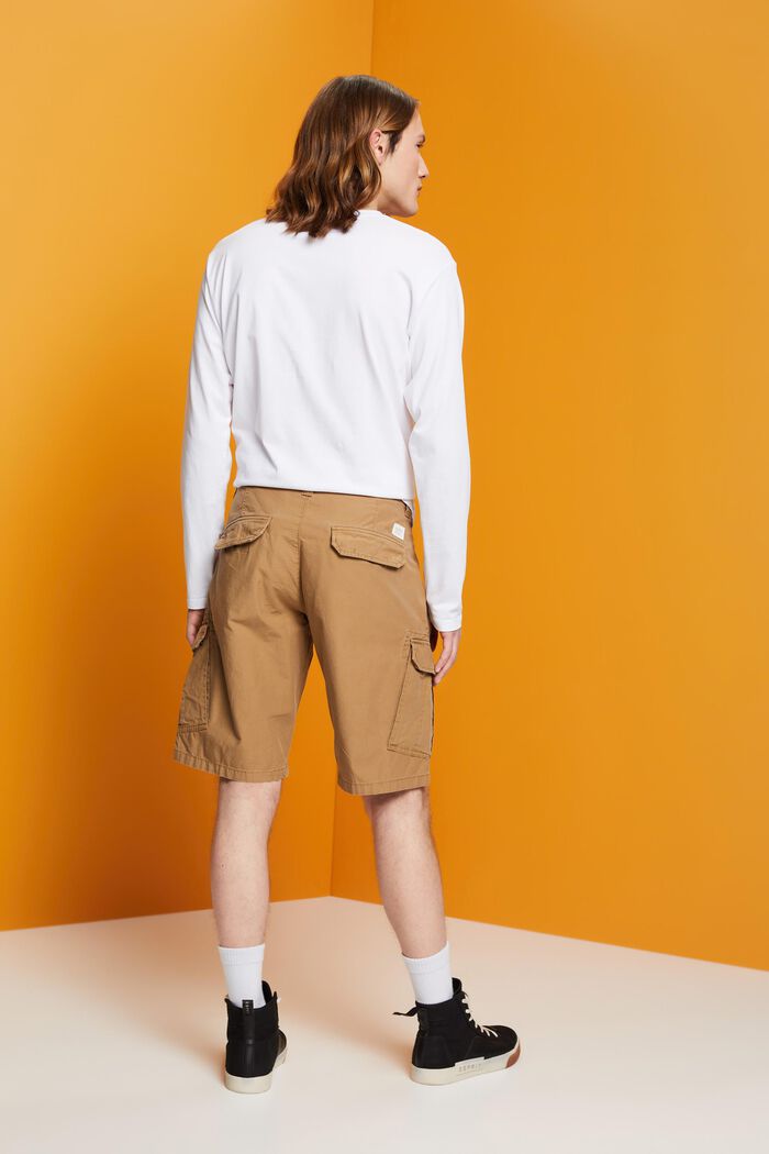 Pantalones cargo cortos, 100 % algodón, CAMEL, detail image number 3