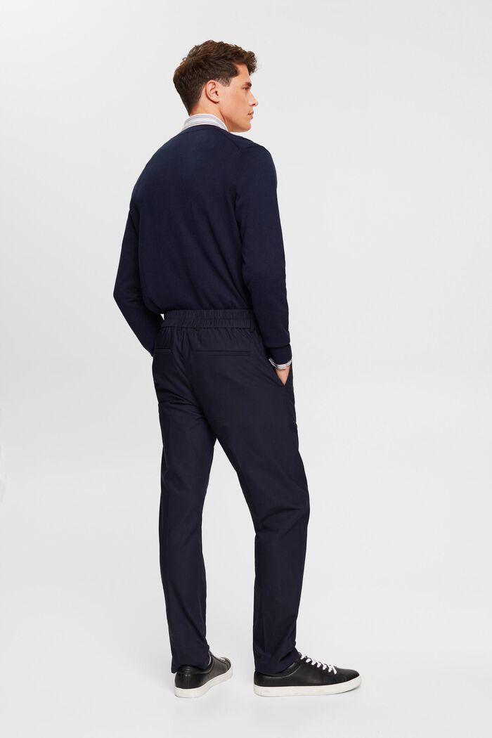 Pantalón slim fit con cintura elástica, NAVY, detail image number 3