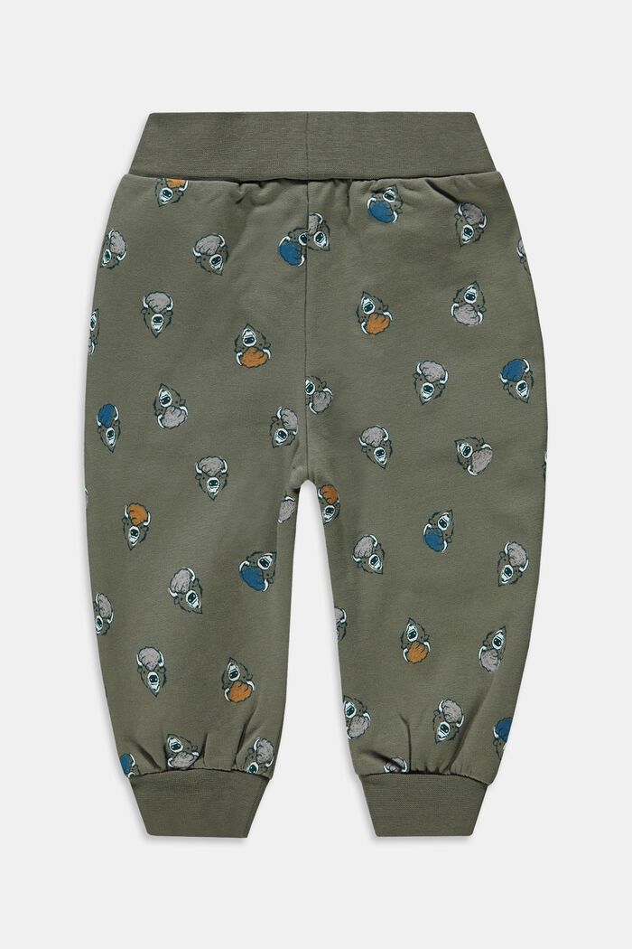 Pantalón deportivo con motivos estampados, algodón ecológico, FOREST, detail image number 1