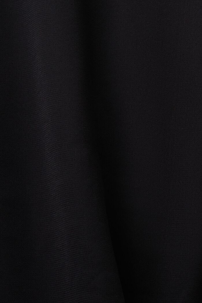 Falda midi de gasa de crepé, BLACK, detail image number 4