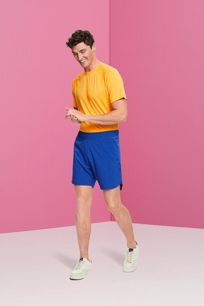 Pantalón corto deportivo con bolsillo de cremallera, BRIGHT BLUE, detail image number 1