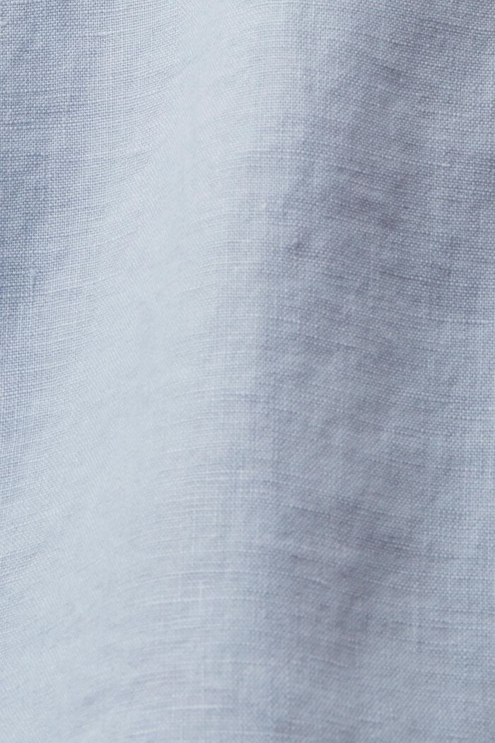 Blusa de lino con manga corta, LIGHT BLUE LAVENDER, detail image number 5