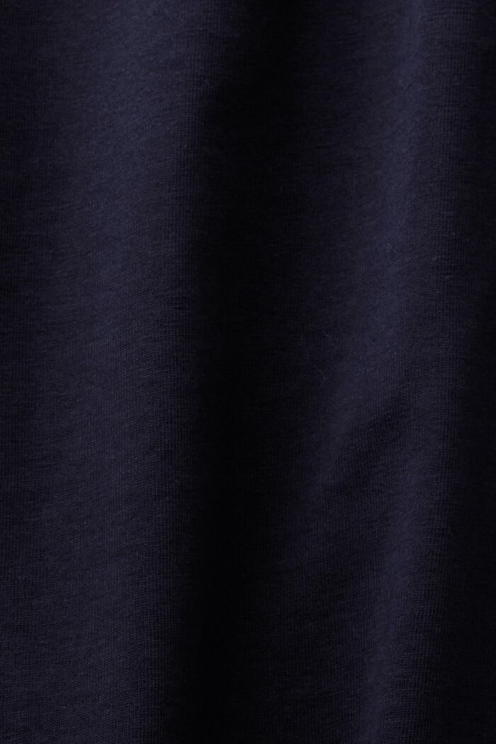 Camiseta de algodón con cuello tunecino, NAVY, detail image number 5