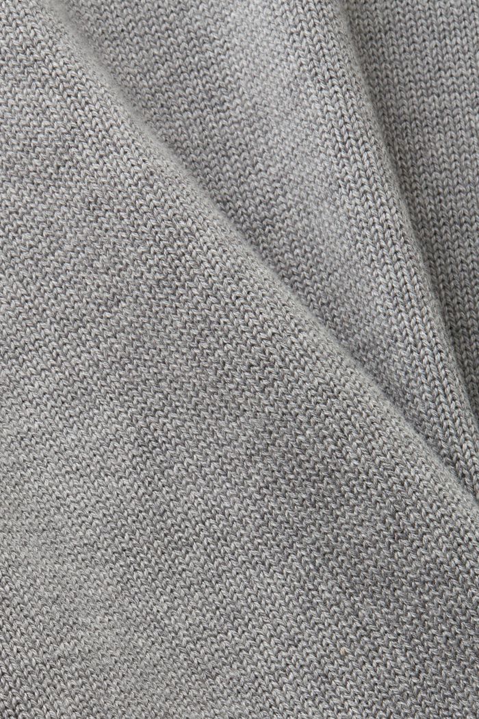 Jersey de algodón con cuello redondo, MEDIUM GREY, detail image number 5