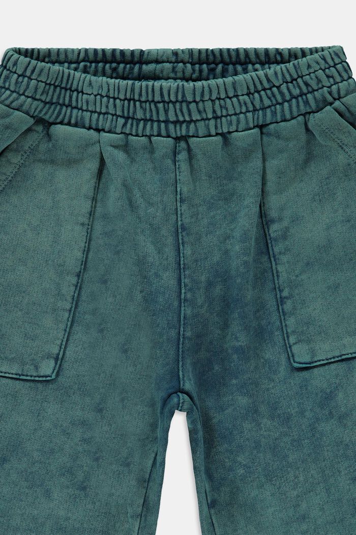 Pantalón corto jaspeado con logotipo, TEAL GREEN, detail image number 2