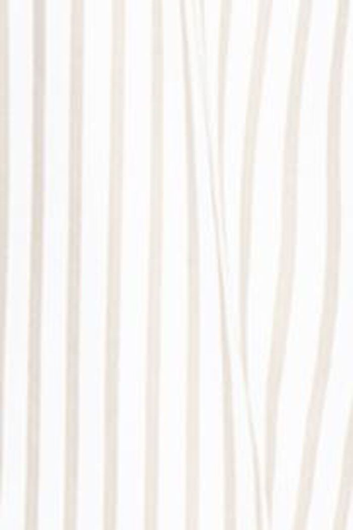 Camisa de popelina de algodón con diseño a rayas, BEIGE, detail image number 5