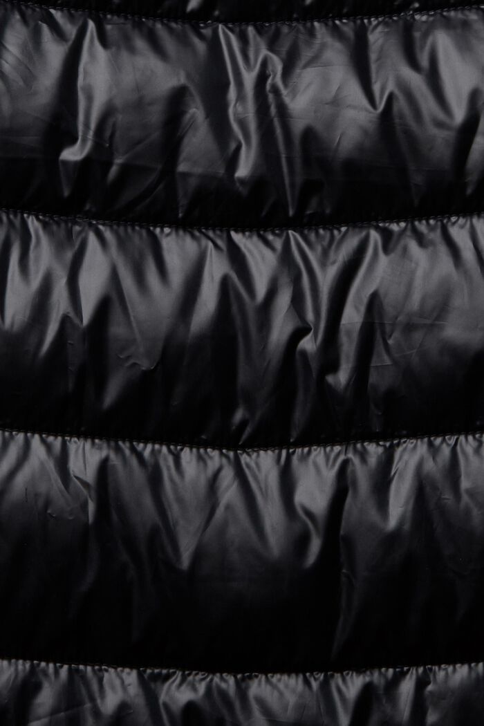 Abrigo acolchado con capucha ajustable extraíble, BLACK, detail image number 1