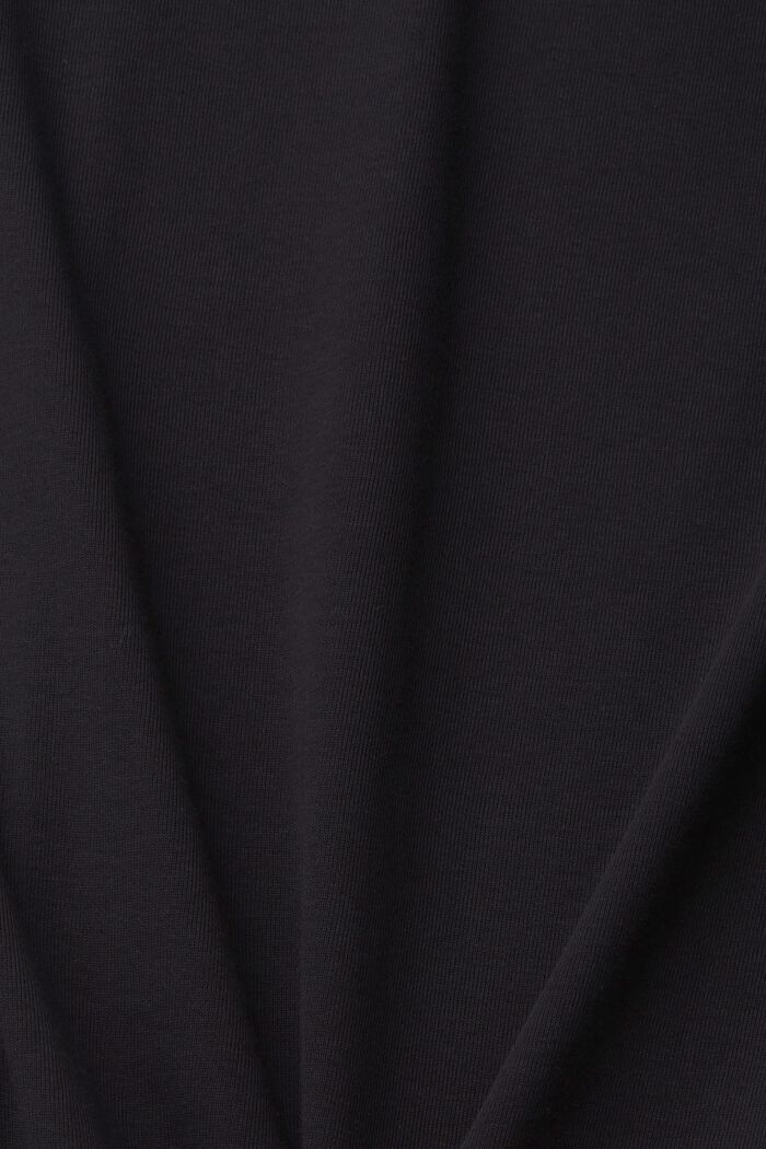 Camiseta con puños remangables en algodón ecológico, BLACK, detail image number 5