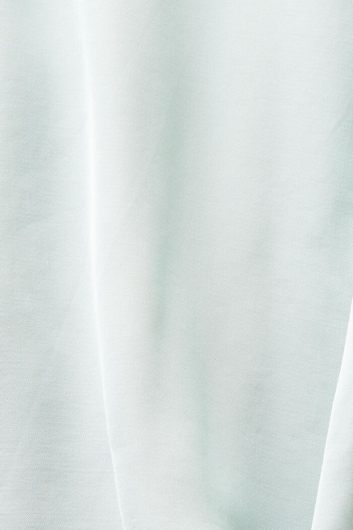 Blusa de satén con cuello de solapa, LENZING™ ECOVERO™, LIGHT AQUA GREEN, detail image number 5