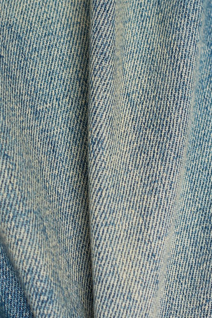 Vaqueros de corte slim fit con lavado a la piedra, algodón ecológico, BLUE MEDIUM WASHED, detail image number 6
