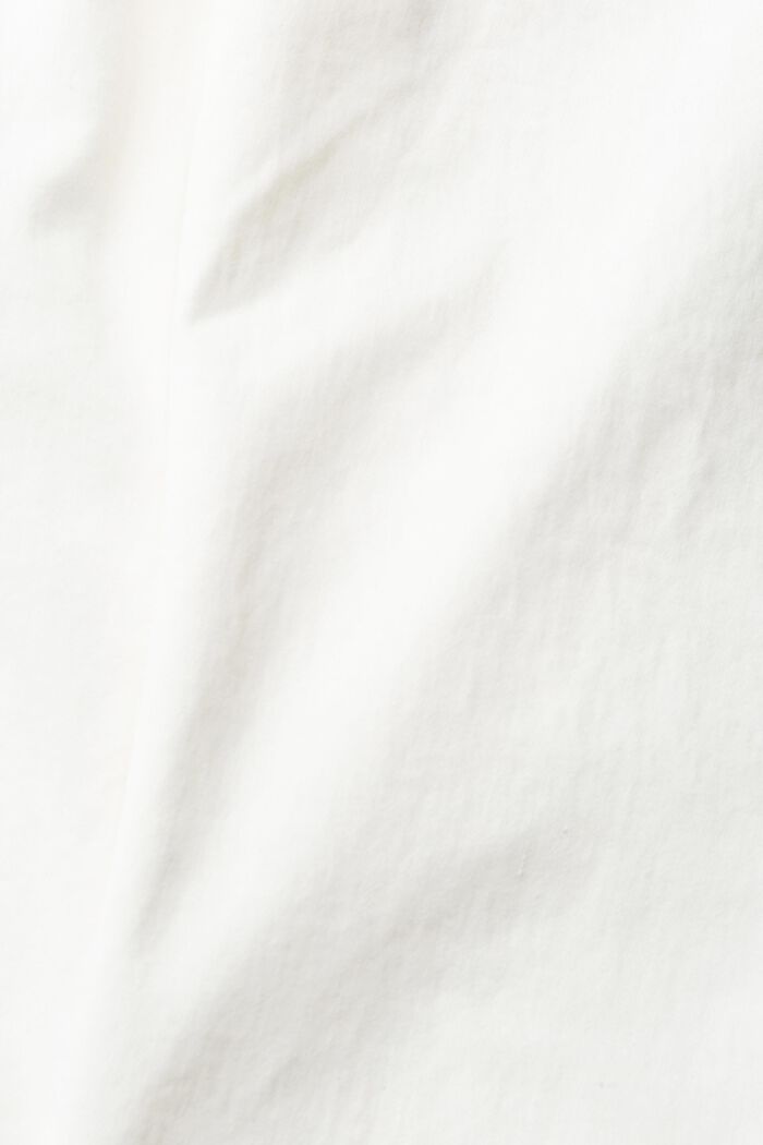 Pantalón elástico de corte capri, WHITE, detail image number 4