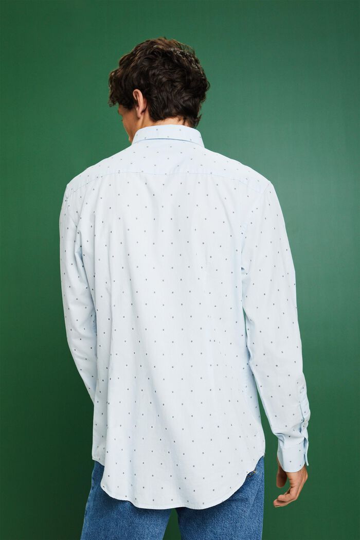 Camiseta de corte ajustado en algodón bordado, PASTEL BLUE, detail image number 2