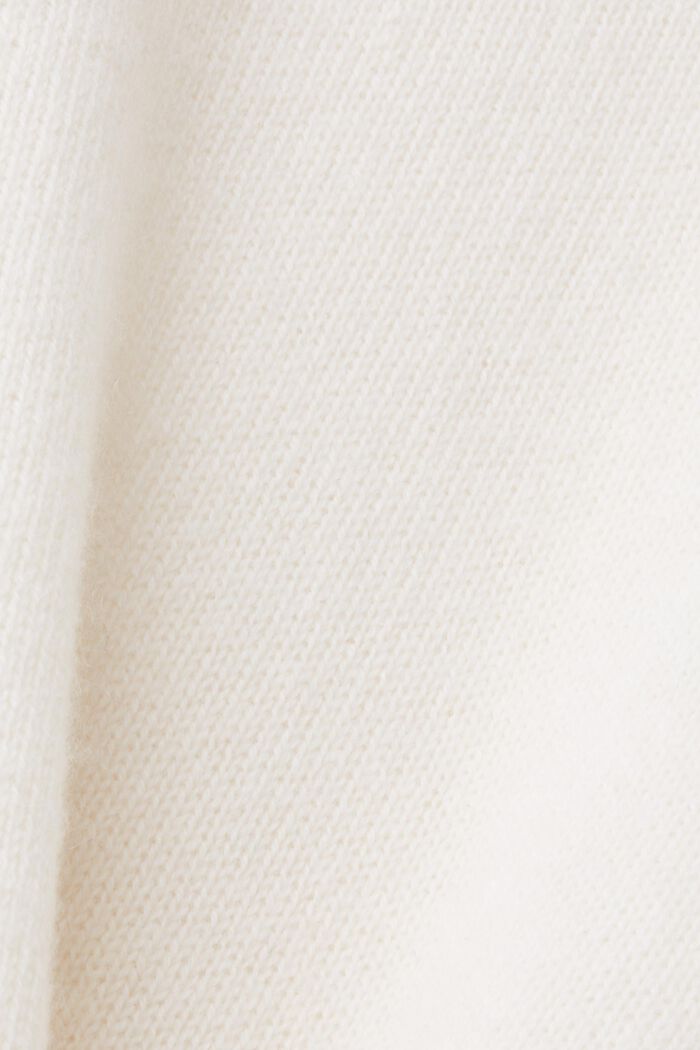 Jersey de cachemira con cuello alto, OFF WHITE, detail image number 5