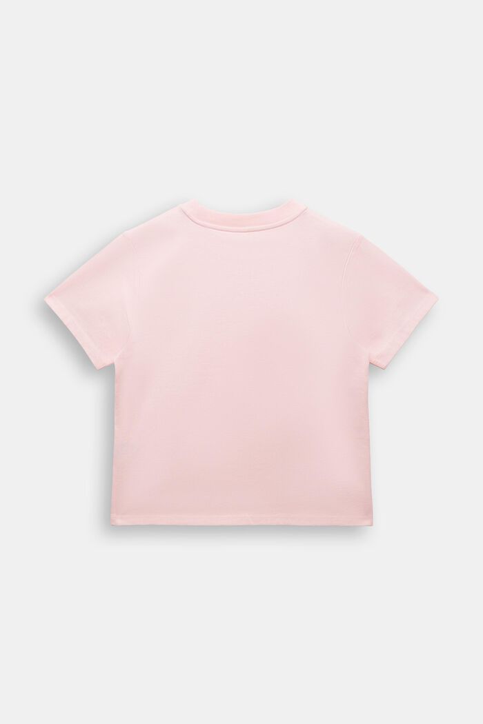 Camiseta en tejido jersey de algodón con diseño geométrico, PASTEL PINK, detail image number 3