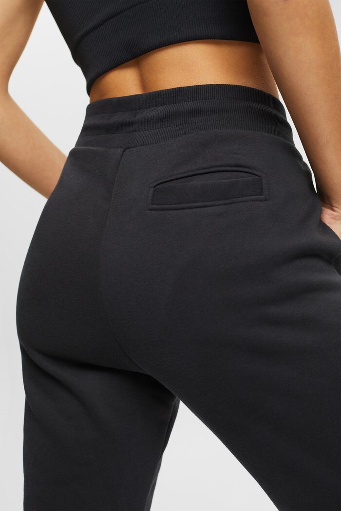 Pantalones deportivos con diseño de espiga, BLACK, detail image number 4