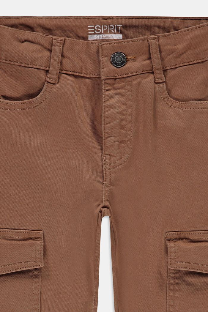 Pantalones cargo de algodón con cintura elástica, CARAMEL, detail image number 2