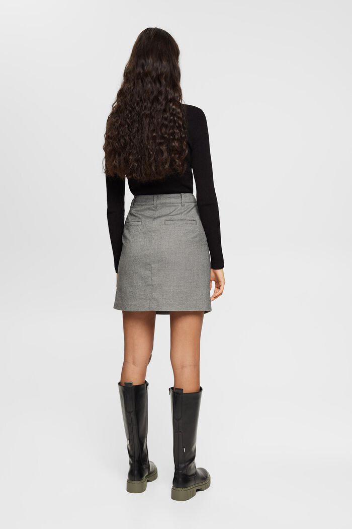 Minifalda de tweed, GUNMETAL, detail image number 3