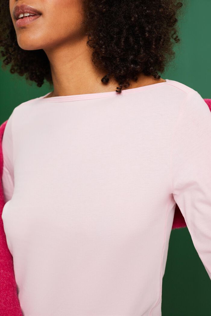 Camiseta de manga larga de algodón ecológico, PASTEL PINK, detail image number 2