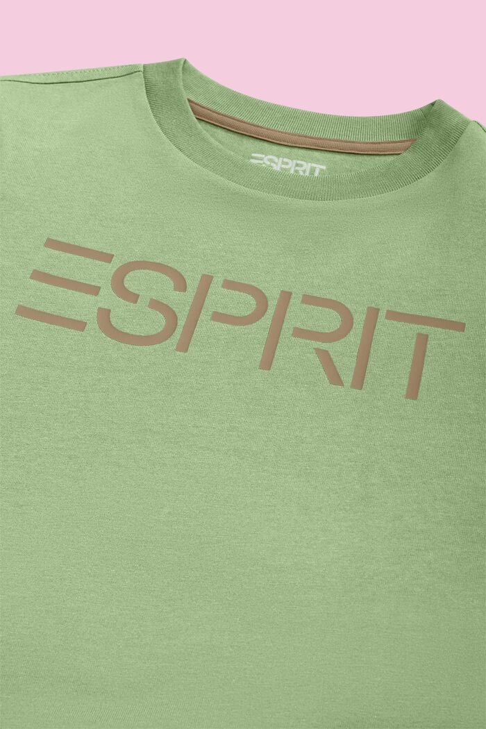 Camiseta de logotipo en algodón ecológico, LIGHT GREEN, detail image number 2
