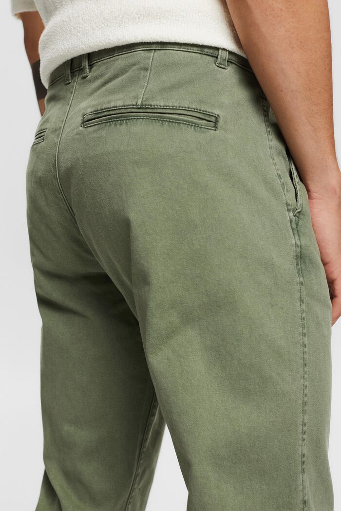 Pantalón chino de algodón, GREEN, detail image number 5