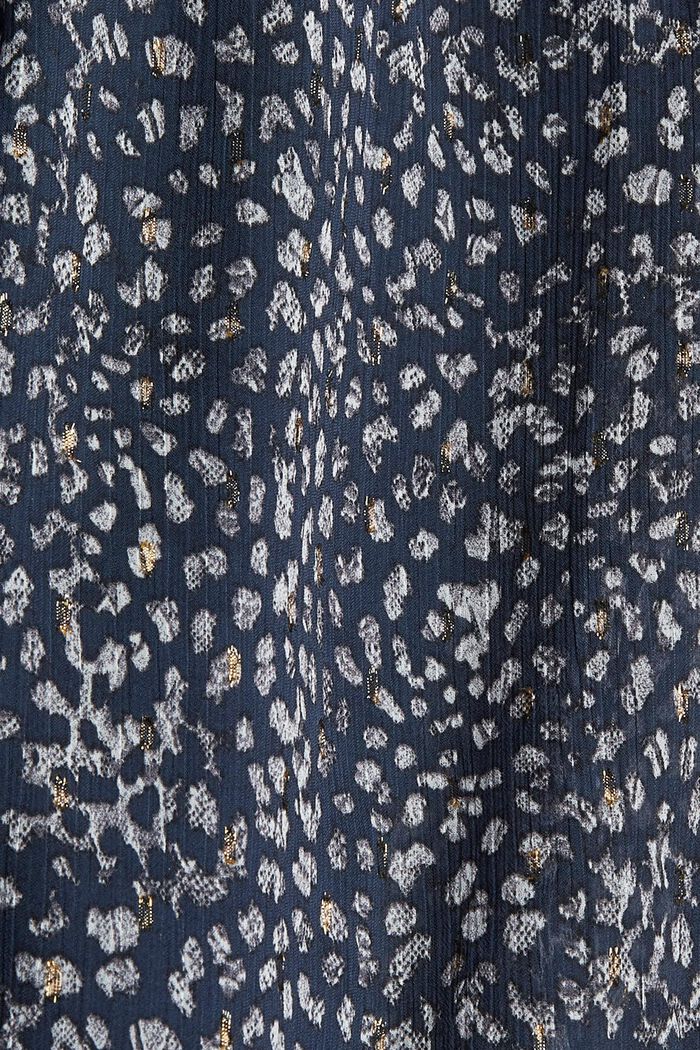 Reciclada: blusa de gasa con estampado, DARK BLUE, detail image number 4