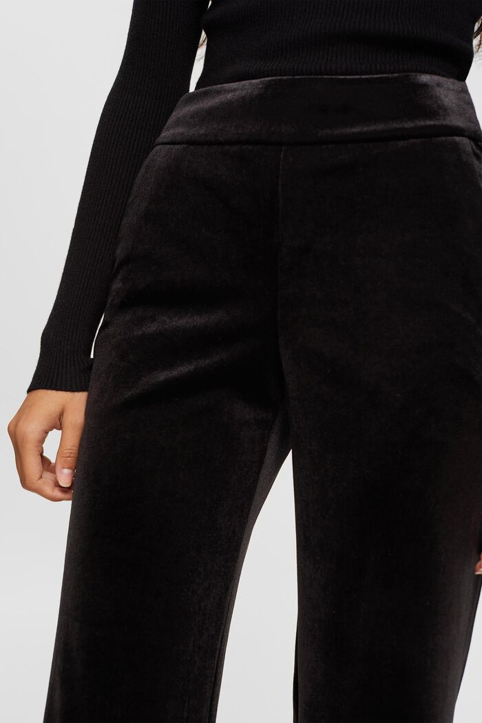 Pantalón de terciopelo de pernera ancha, BLACK, detail image number 3