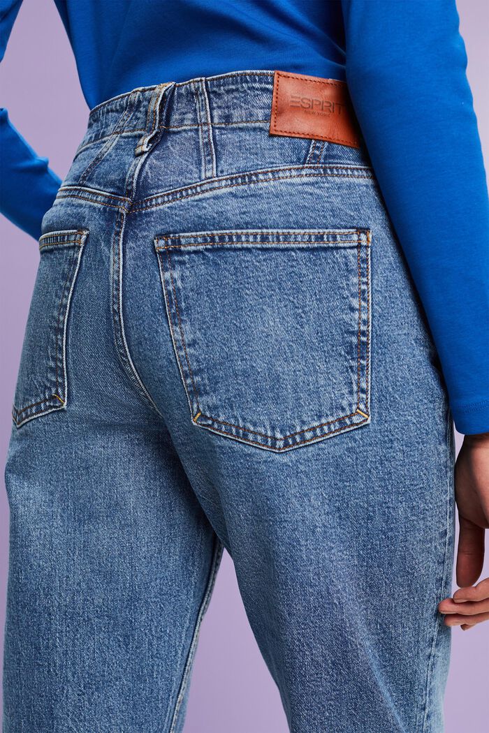 Jeans mid-rise de estilo retro, BLUE LIGHT WASHED, detail image number 4