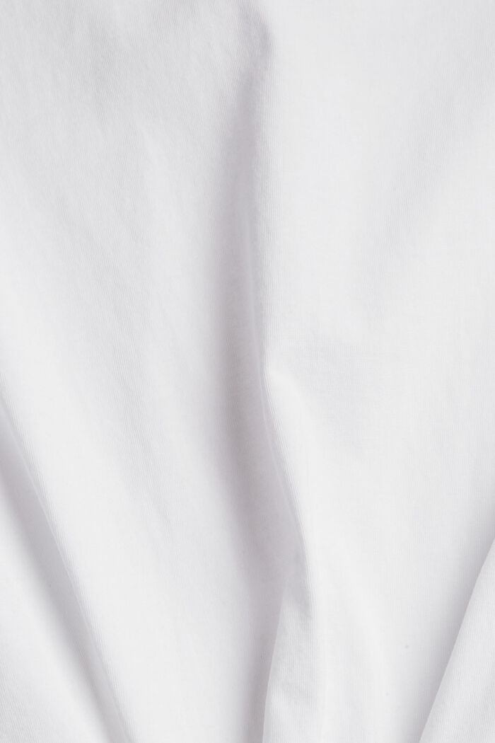 Camiseta con estampado pequeño, algodón ecológico, WHITE, detail image number 4