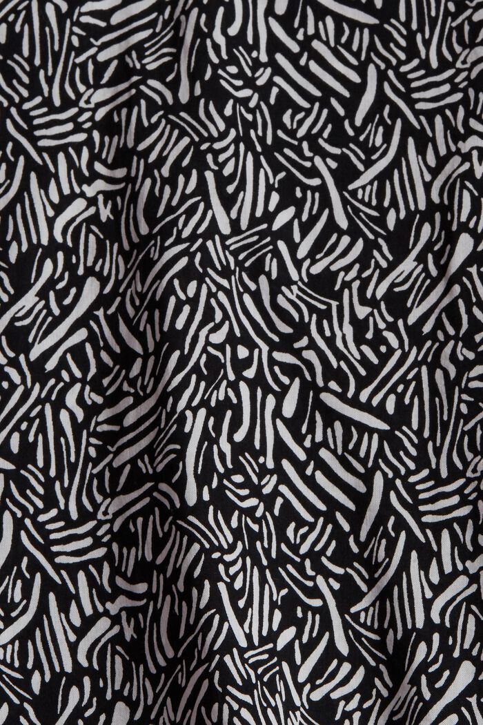 Blusa estampada con escote chilaba, BLACK, detail image number 3