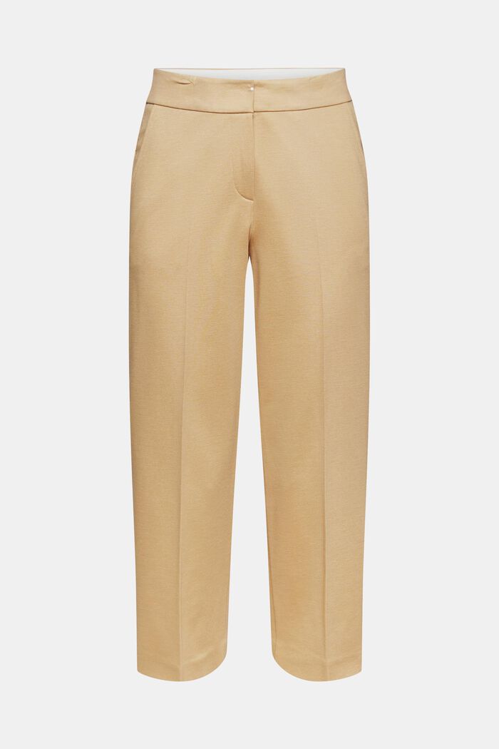 Pantalón culotte en jersey que conserva la forma, CAMEL, overview