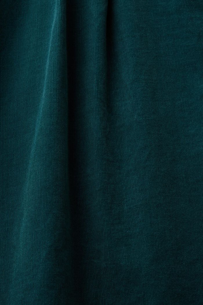 Blusa camisera oversize de pana, EMERALD GREEN, detail image number 5