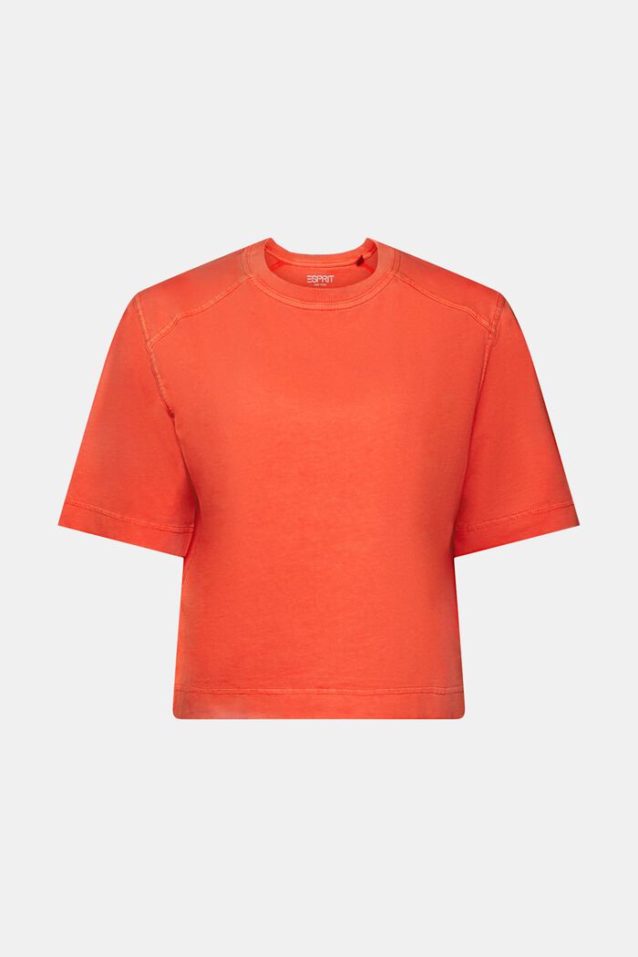 Camiseta de algodón con corte cuadrado, BRIGHT ORANGE, detail image number 6