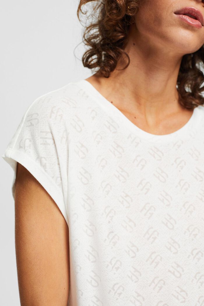 Camiseta con monogramas, WHITE, detail image number 2