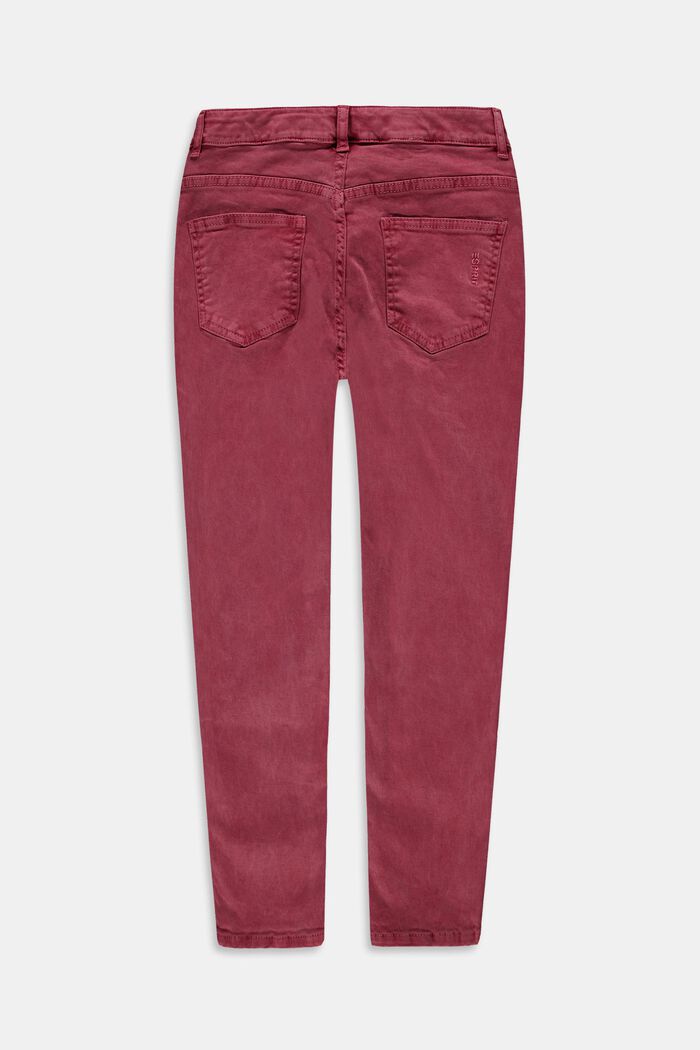 Pantalón con algodón ecológico, DARK RED, detail image number 1
