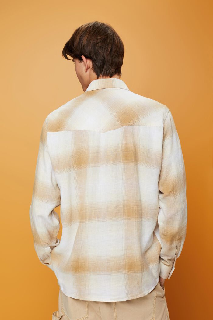 Camisa con diseño de cuadros tartán en una mezcla de algodón y cáñamo, ICE, detail image number 2