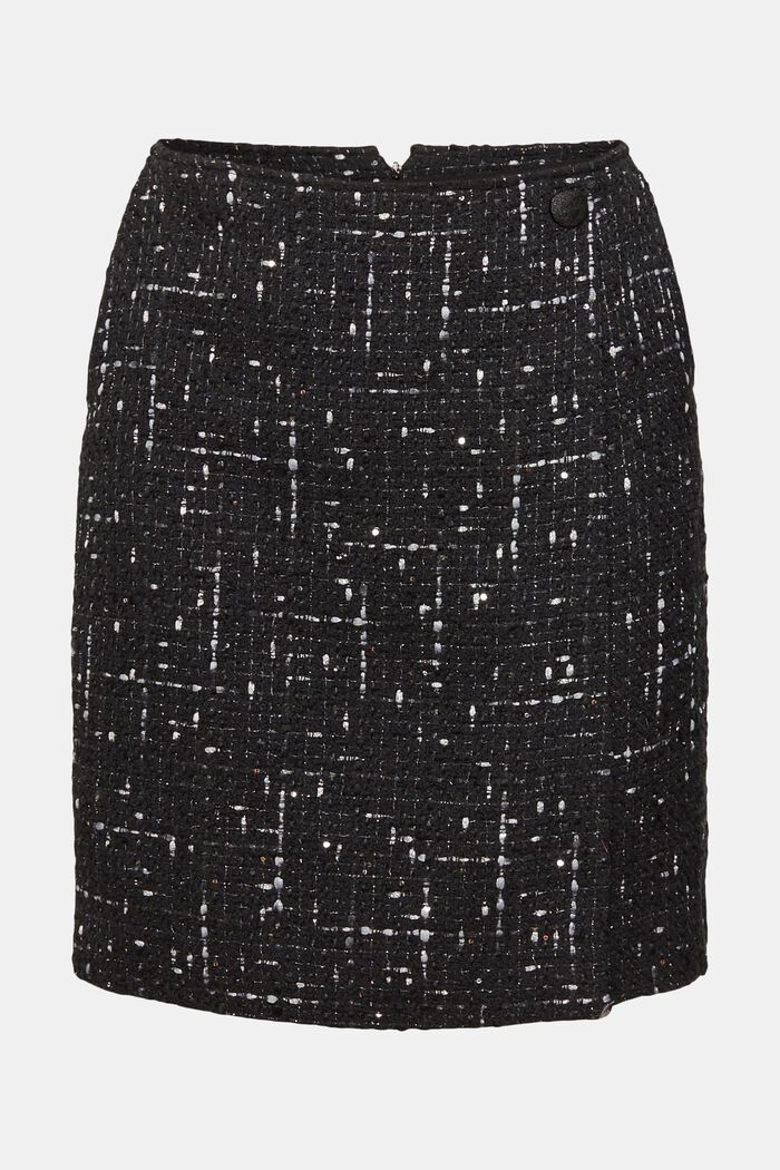 Minifalda de hilo rizado, BLACK, detail image number 6