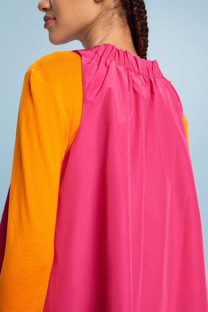 Mini vestido en línea A, PINK FUCHSIA, detail image number 3