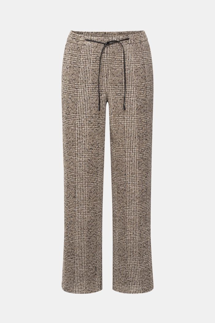 Pantalón de tiro alto en mezcla de lana