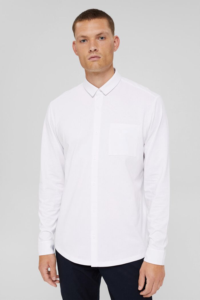 Camisa de jersey con COOLMAX®, WHITE, detail image number 0