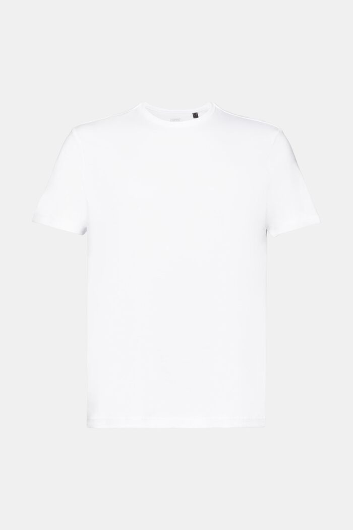 Camiseta de corte ajustado en algodón Pima, WHITE, detail image number 7