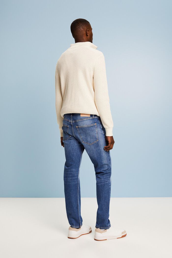 Jeans mid-rise slim fit, BLUE MEDIUM WASHED, detail image number 2